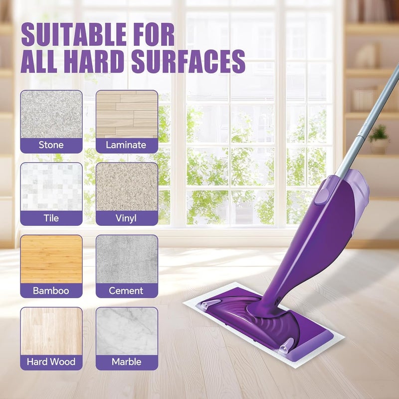 DOCXCDO 40 Pack Disposable Mop Pad Refills for Swiffer Wet Jet ，Dry&Wet Mopping Pad Compatible with Swiffer Wet Jet and Any Model of Velcro Mop，Multi Surface WetJet Pad for Floor Cleaning - Image 5